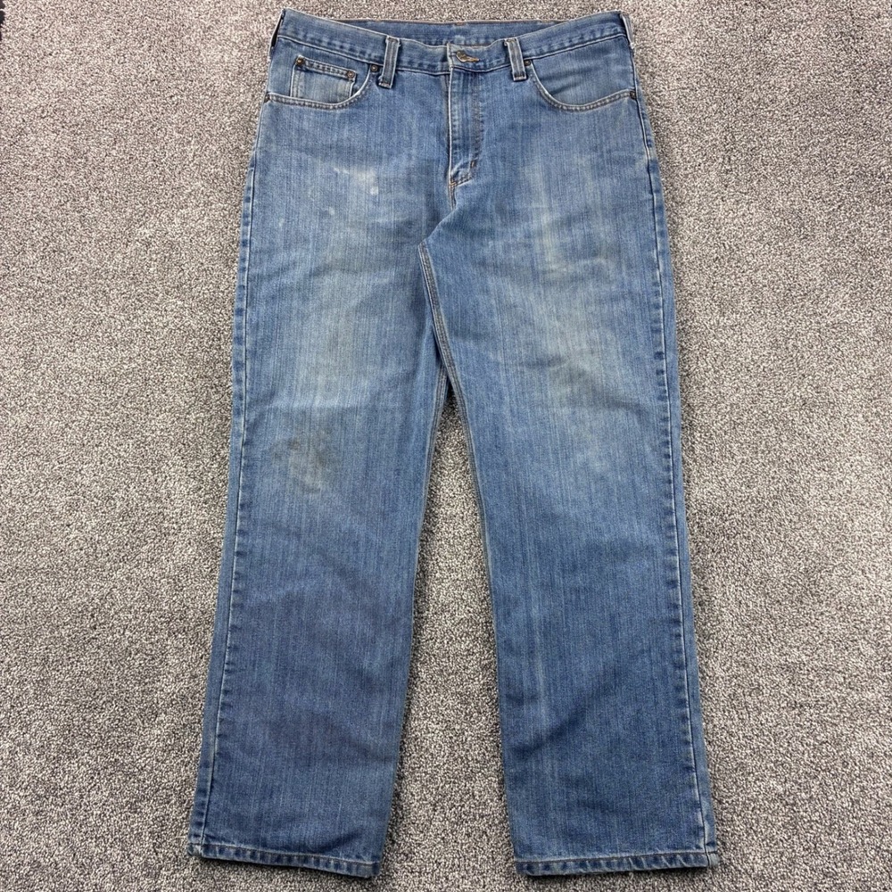 Vintage Y2K Carhartt Jeans‎ Mens 36x32 Blue Denim Holter Relaxed Fit Workwear